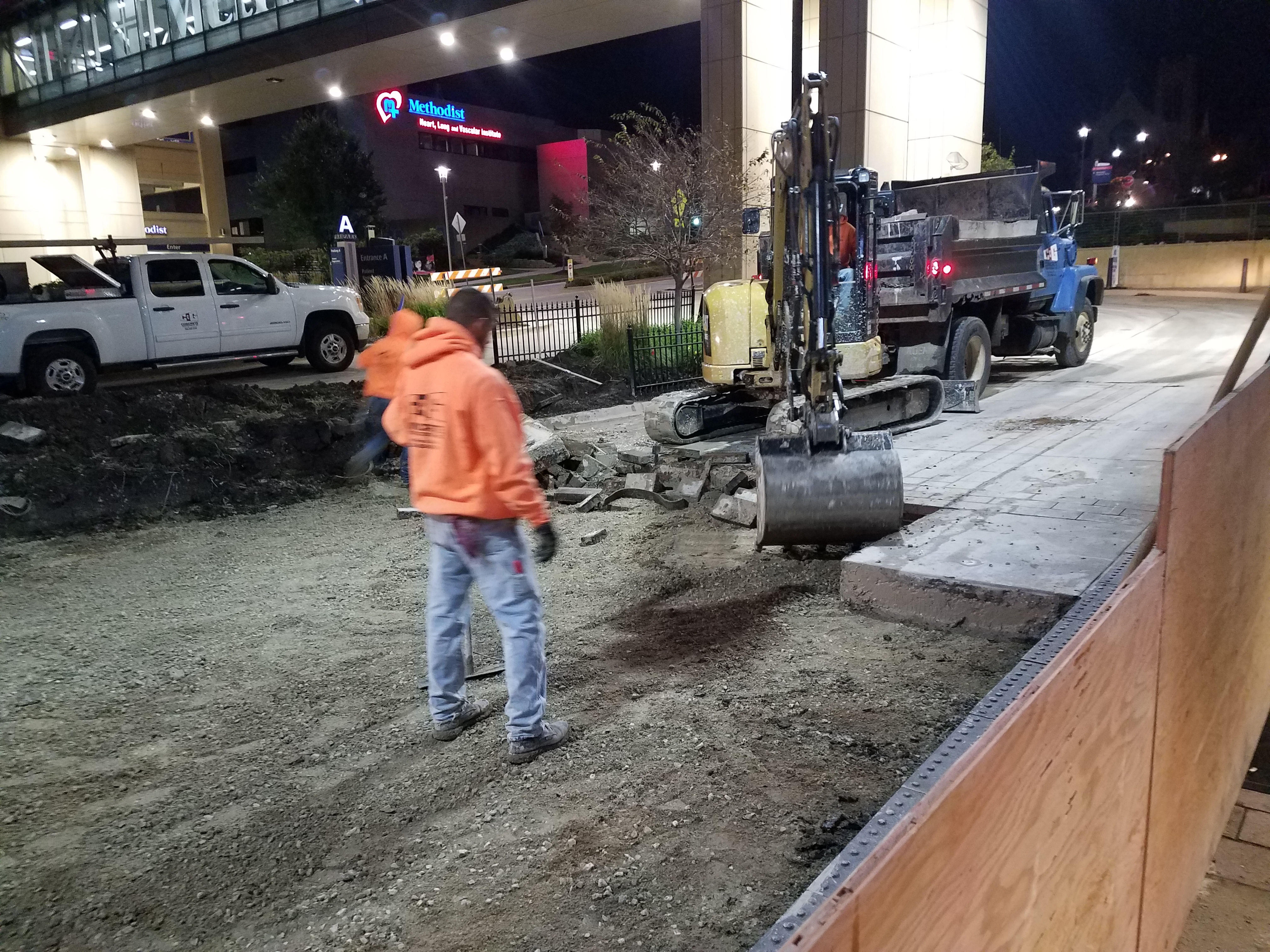 Pavement Excavation at Methodist